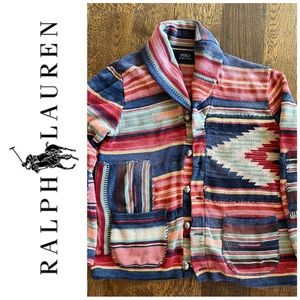 Polo Ralph Lauren Aztec Cardigan Mens Size Large
